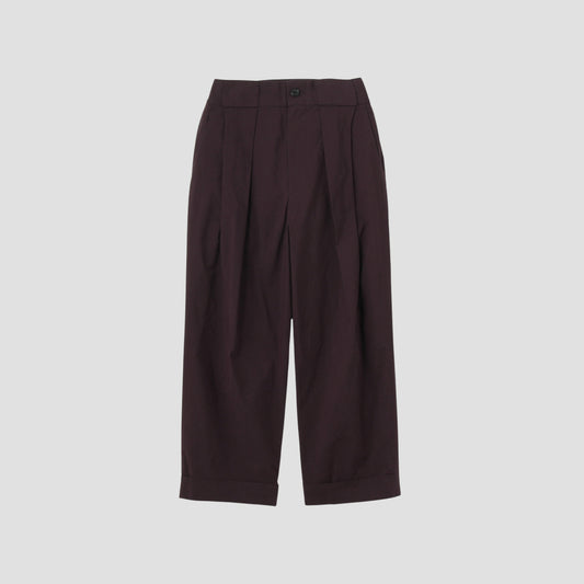 MATT COTTON SILK POPLIN TROUSERS