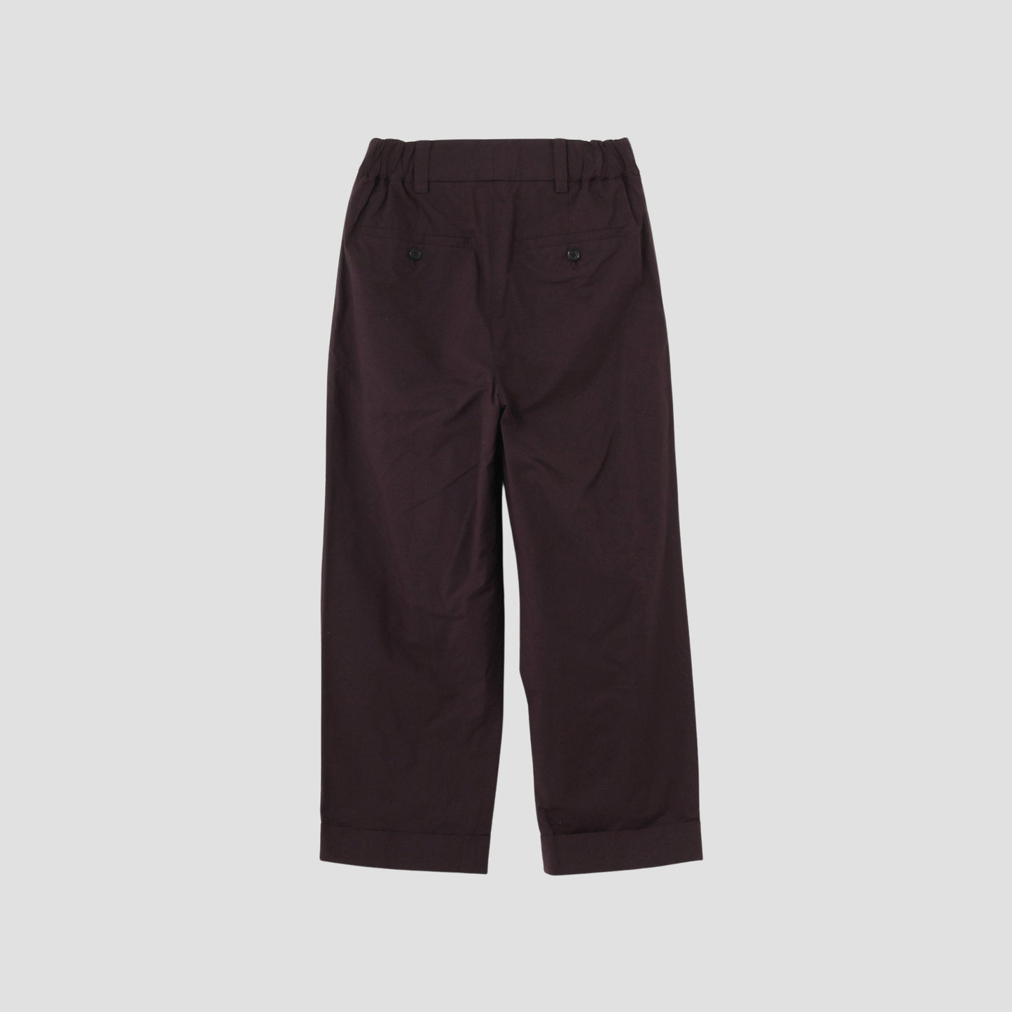 MATT COTTON SILK POPLIN TROUSERS
