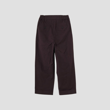 MATT COTTON SILK POPLIN TROUSERS
