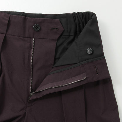 MATT COTTON SILK POPLIN TROUSERS