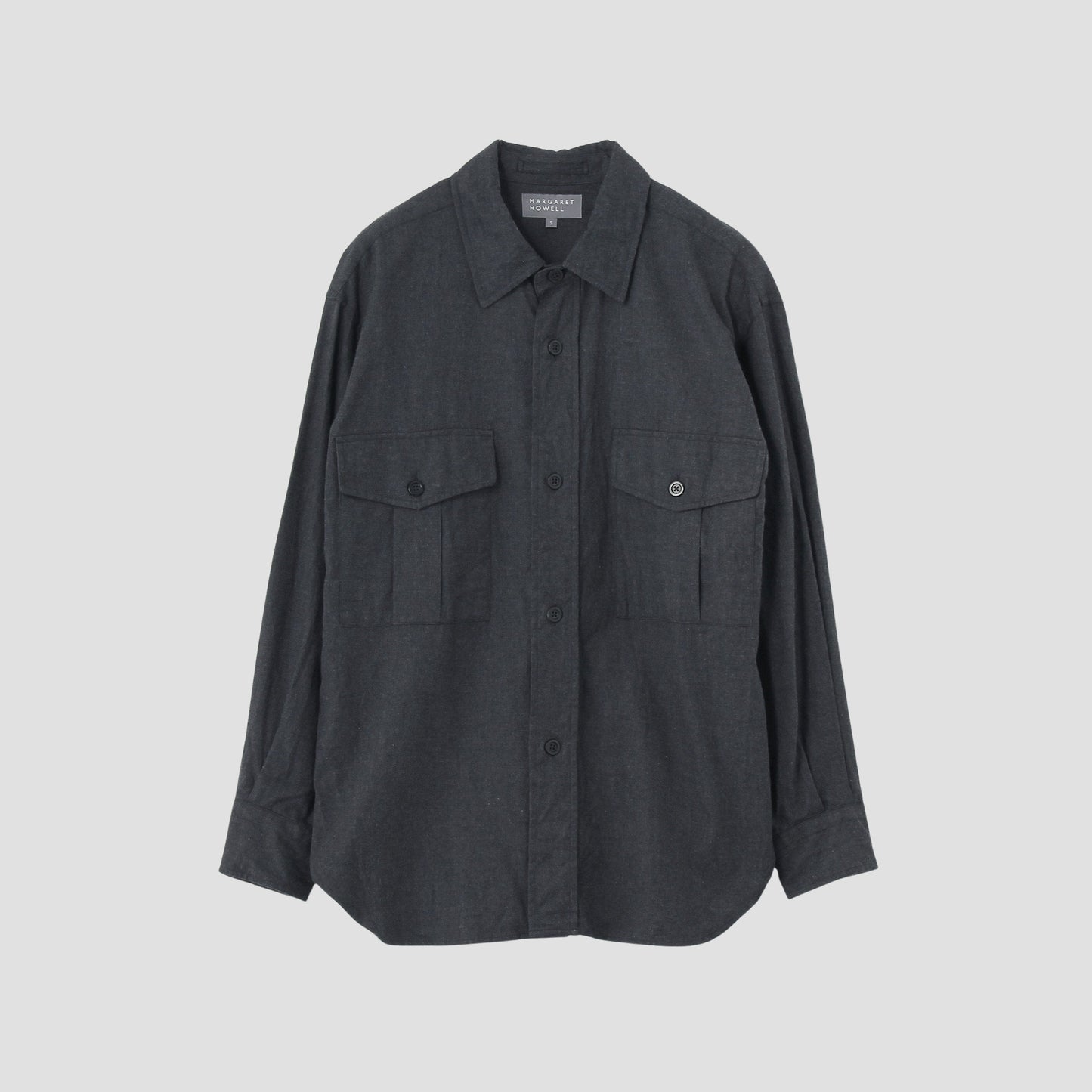 BRUSHED COTTON SILK TWILL SHIRT