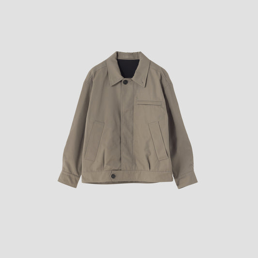 DRY WOOL COTTON TWILL BLOUSON