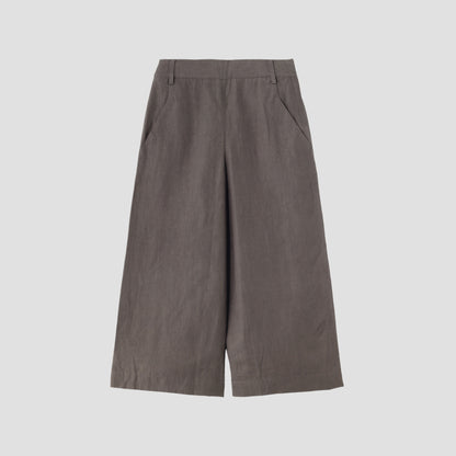 HIGH DENSE LINEN TROUSERS
