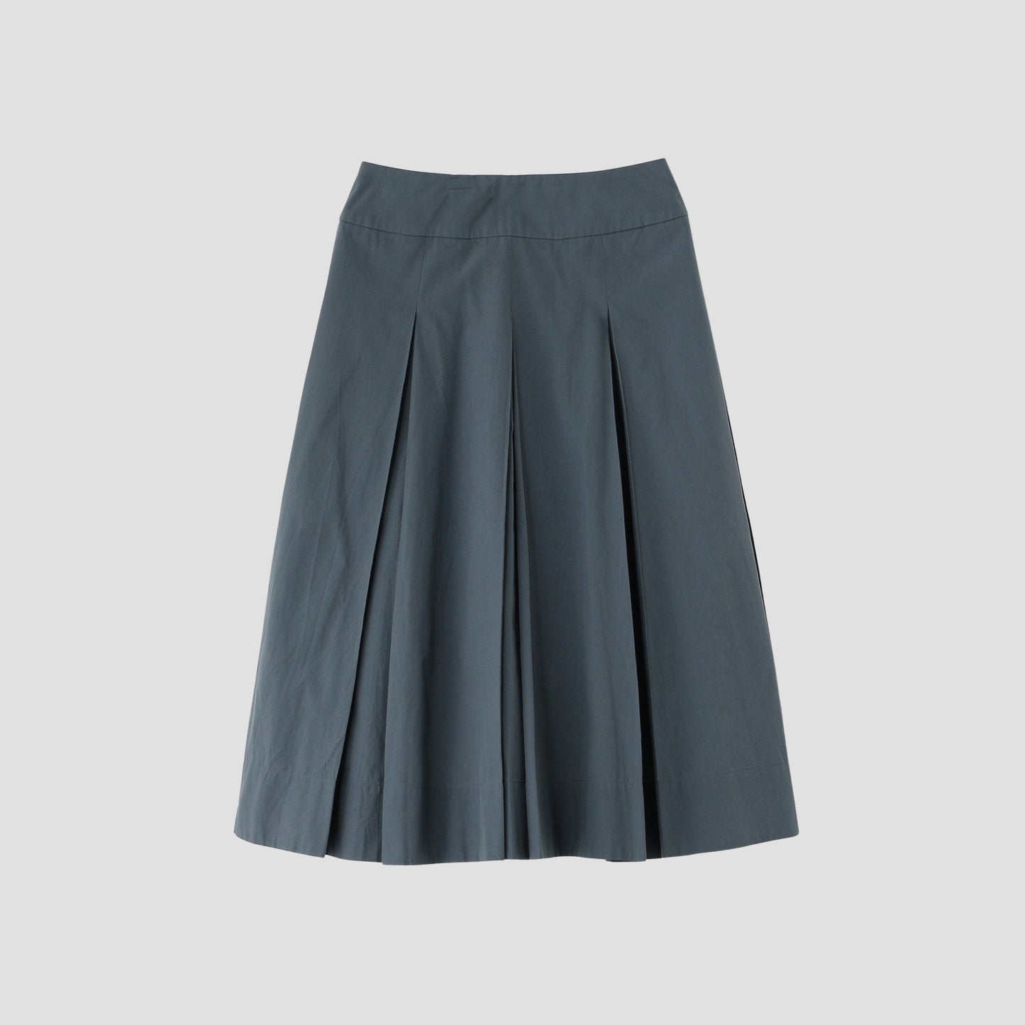 SILK COTTON POPLIN SKIRT