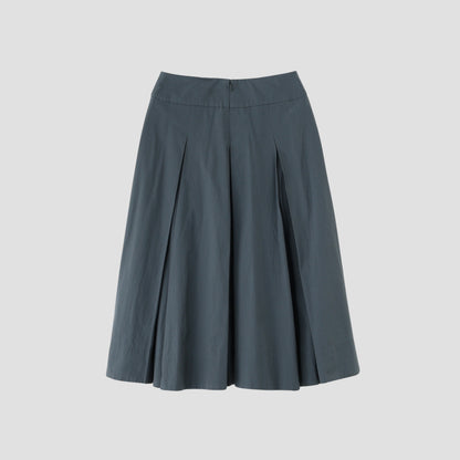 SILK COTTON POPLIN SKIRT