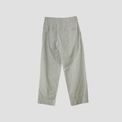 OVERDYE MELANGE COTTON LINEN TROUSERS