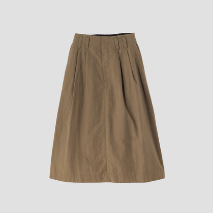 LINEN COTTON TWILL SKIRT