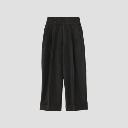 WASHED LINEN COTTON TROUSERS