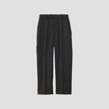 GINGHAM WOOL TWILL TROUSERS