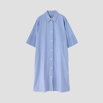 WIDE PJ STRIPE COTTON DRESS
