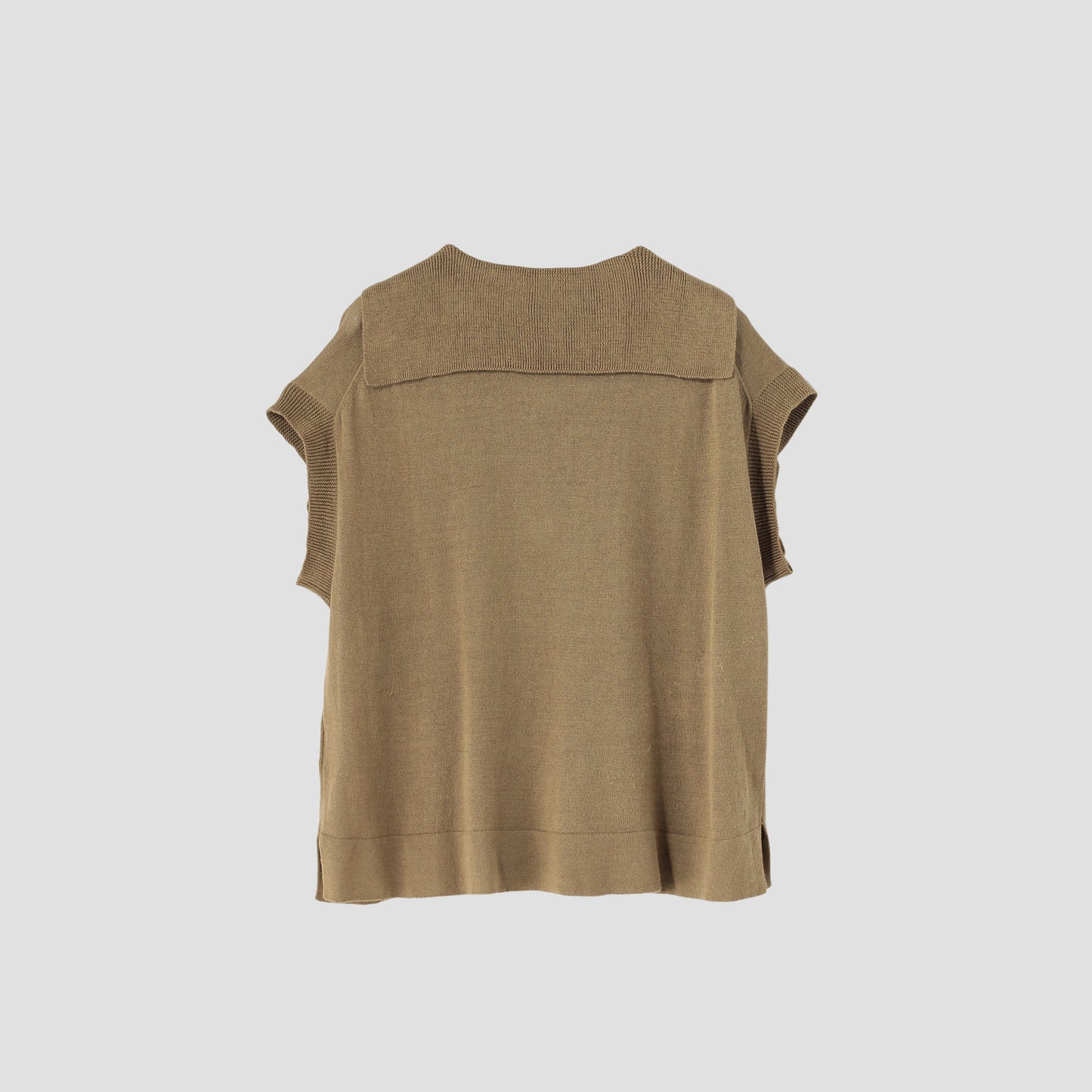 LINEN SILK SAILOR COLLAR KNIT