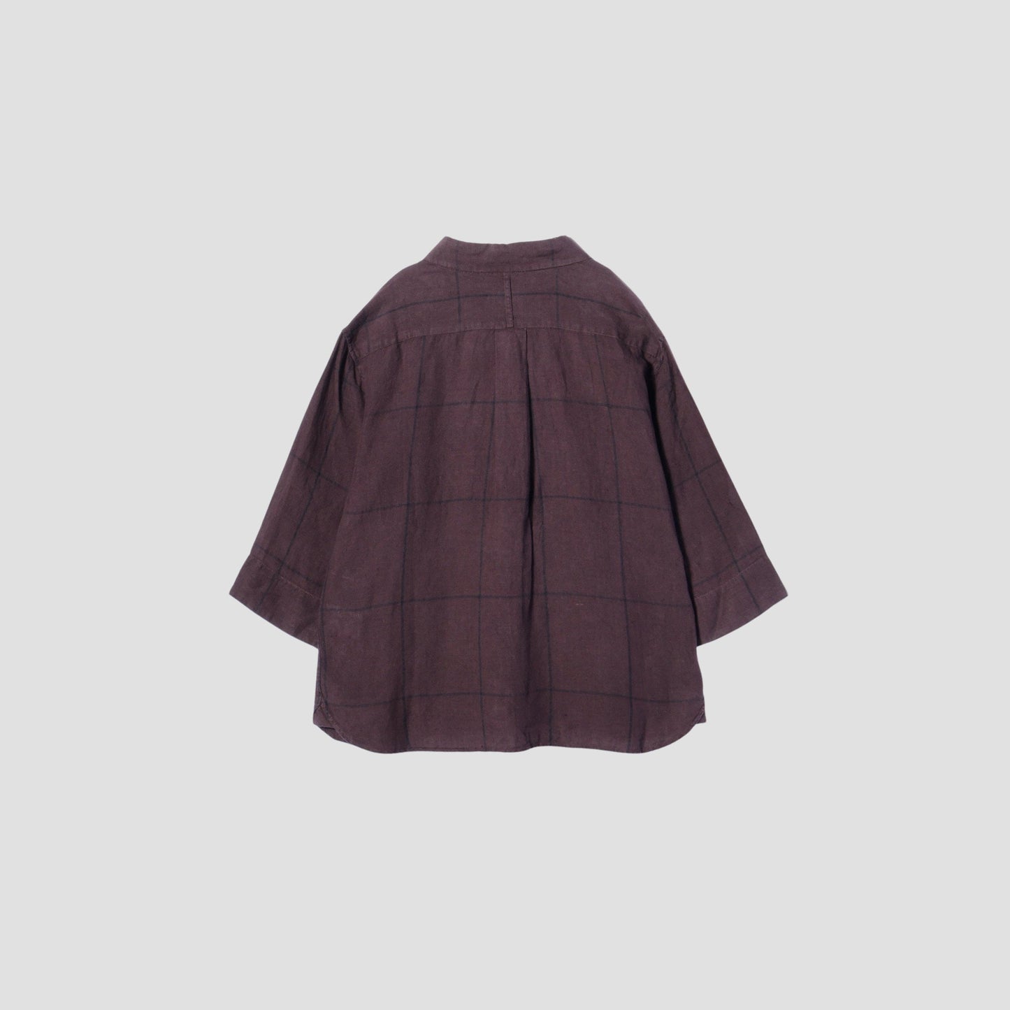 LARGE WINDOWPANE LINEN SHIRT