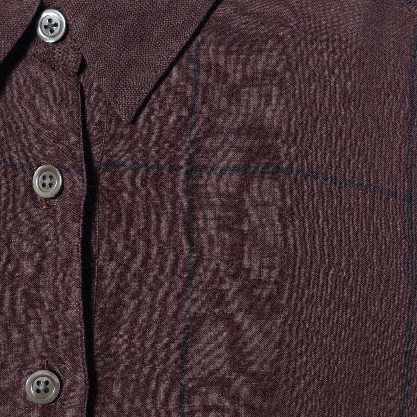 LARGE WINDOWPANE LINEN SHIRT