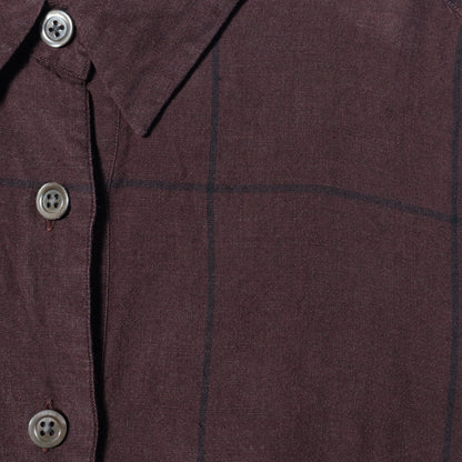 LARGE WINDOWPANE LINEN SHIRT