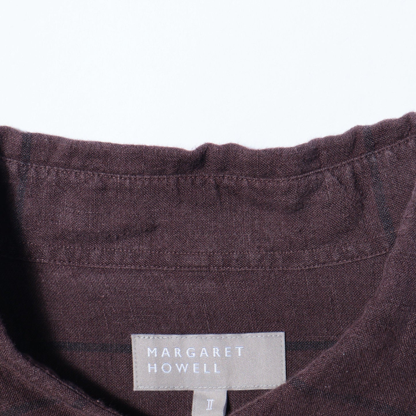 LARGE WINDOWPANE LINEN SHIRT