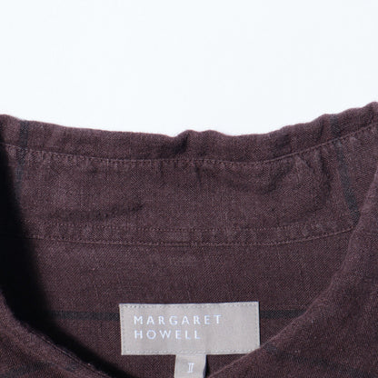 LARGE WINDOWPANE LINEN SHIRT