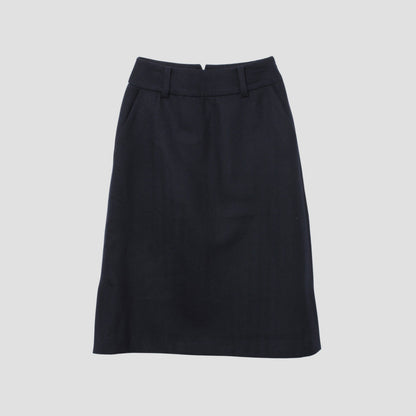 SOFT HERRINGBONE WOOL SKIRT
