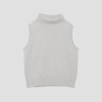 SLEEVELESS TURTLE NECK KNIT