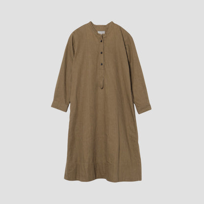 FADED LINEN COTTON TWILL DRESS
