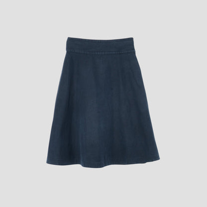 COTTON LINEN TWILL SKIRT