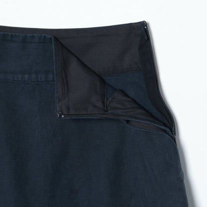 COTTON LINEN TWILL SKIRT