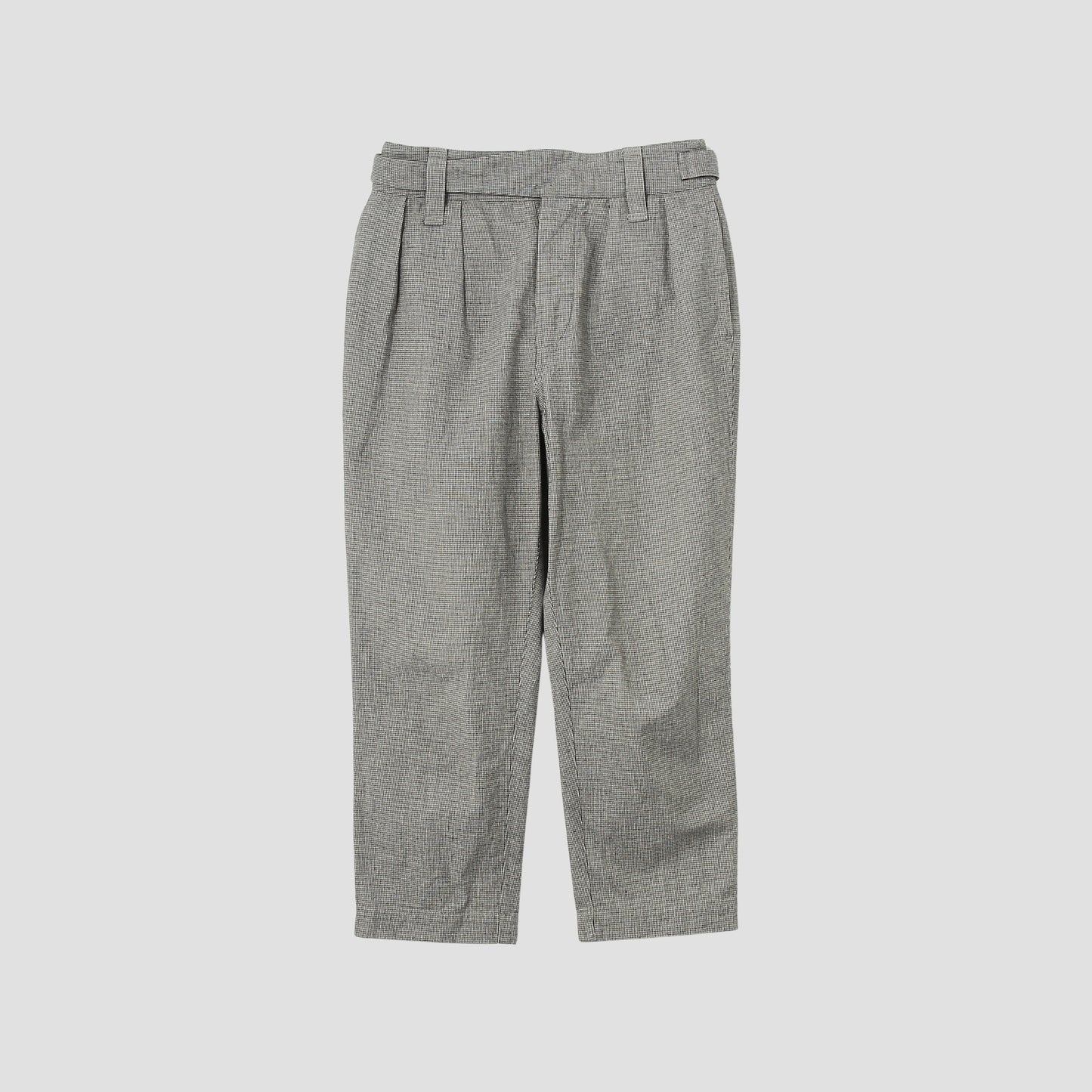 CHEF CHECK COTTON LINEN TROUSERS