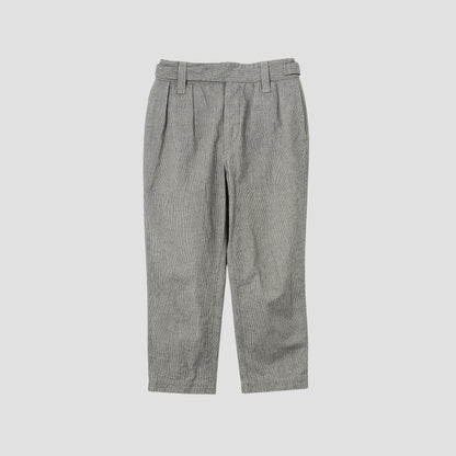 CHEF CHECK COTTON LINEN TROUSERS
