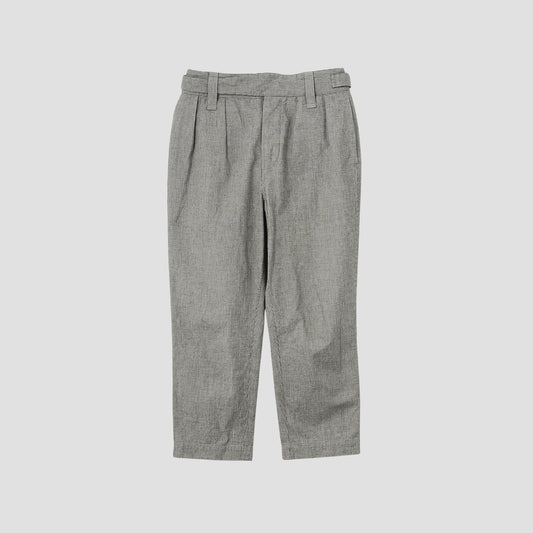 CHEF CHECK COTTON LINEN TROUSERS