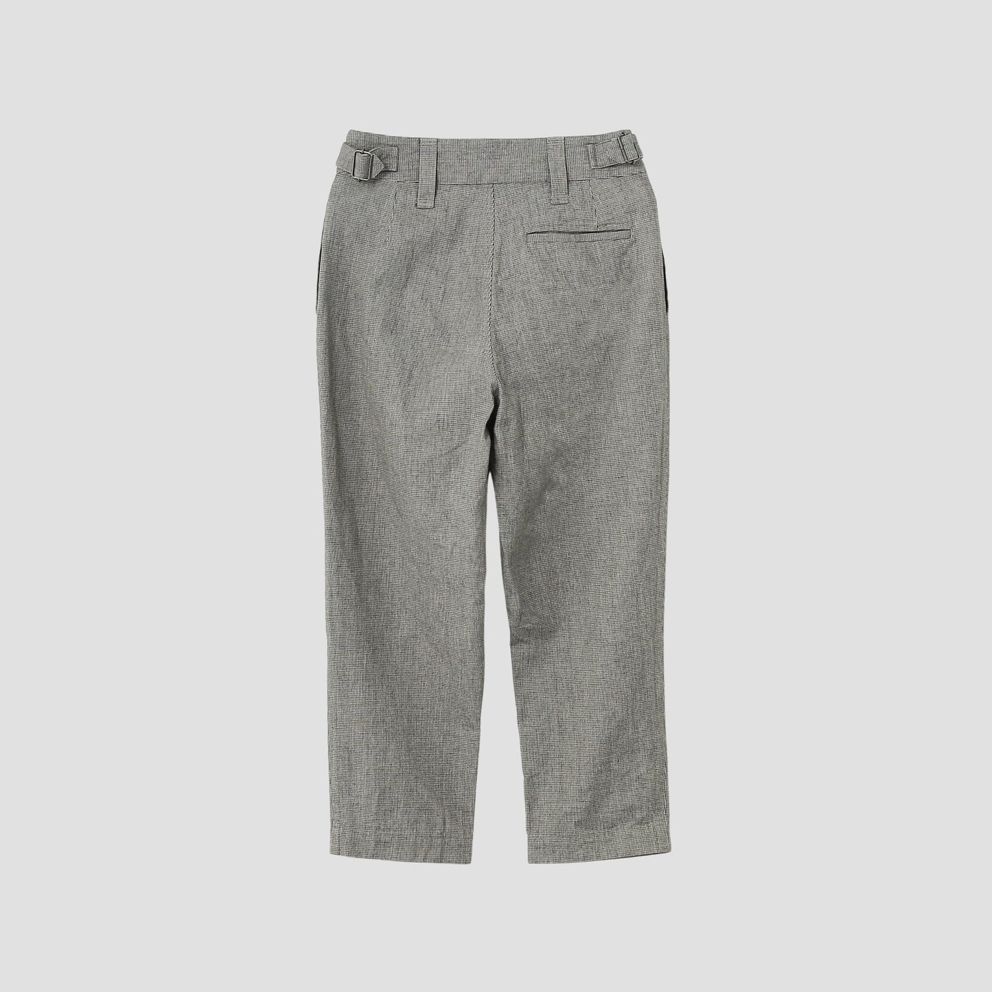 CHEF CHECK COTTON LINEN TROUSERS