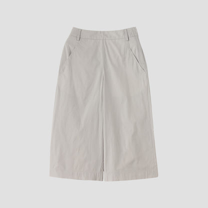 COTTON SILK POPLIN TROUSERS