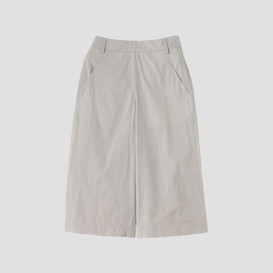 COTTON SILK POPLIN TROUSERS