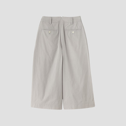 COTTON SILK POPLIN TROUSERS