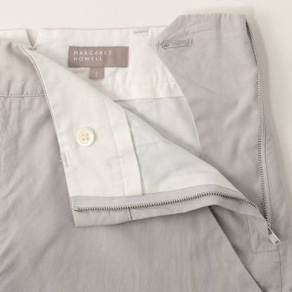 COTTON SILK POPLIN TROUSERS