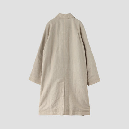 PLAIN WEAVE LINEN COAT