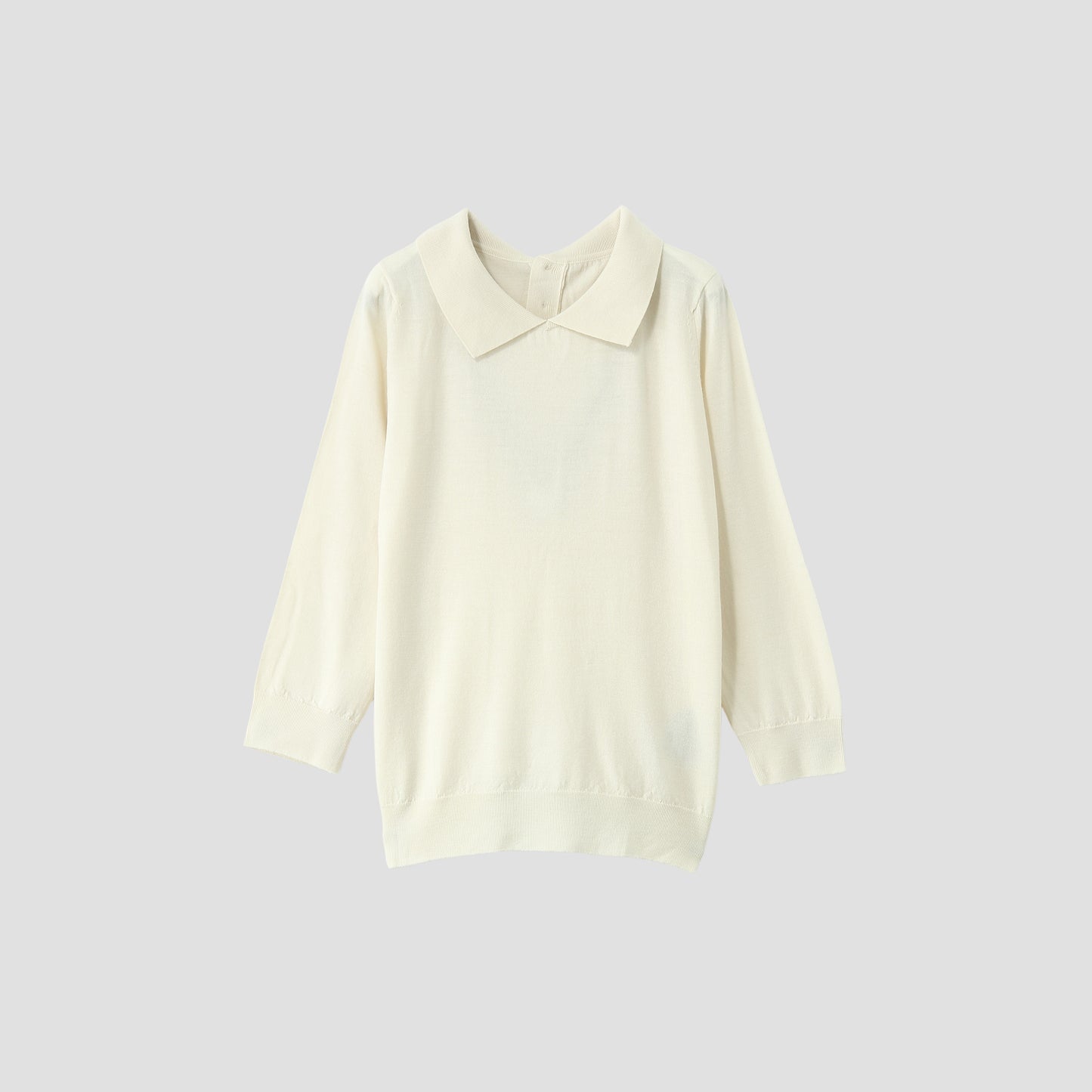 FINE MERINO POLO COLLAR JUMPER KNIT