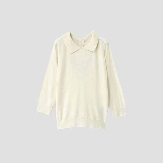 FINE MERINO POLO COLLAR JUMPER KNIT