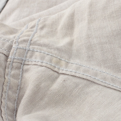 LINEN COTTON CANVAS TROUSERS