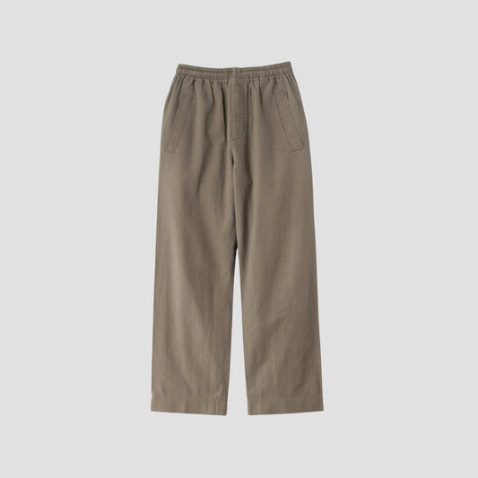 LINEN COTTON TWILL TROUSERS