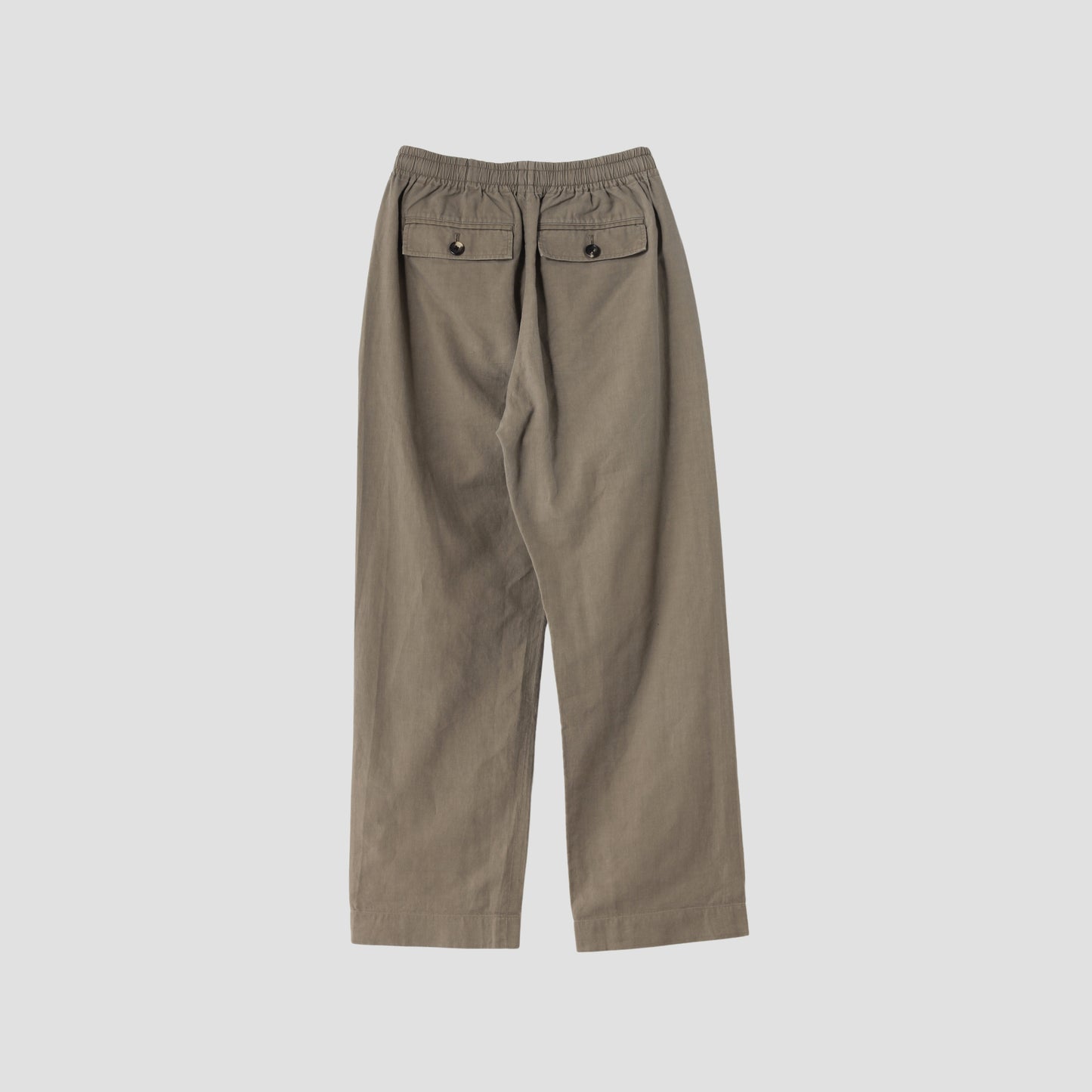 LINEN COTTON TWILL TROUSERS