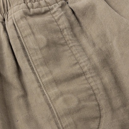 LINEN COTTON TWILL TROUSERS