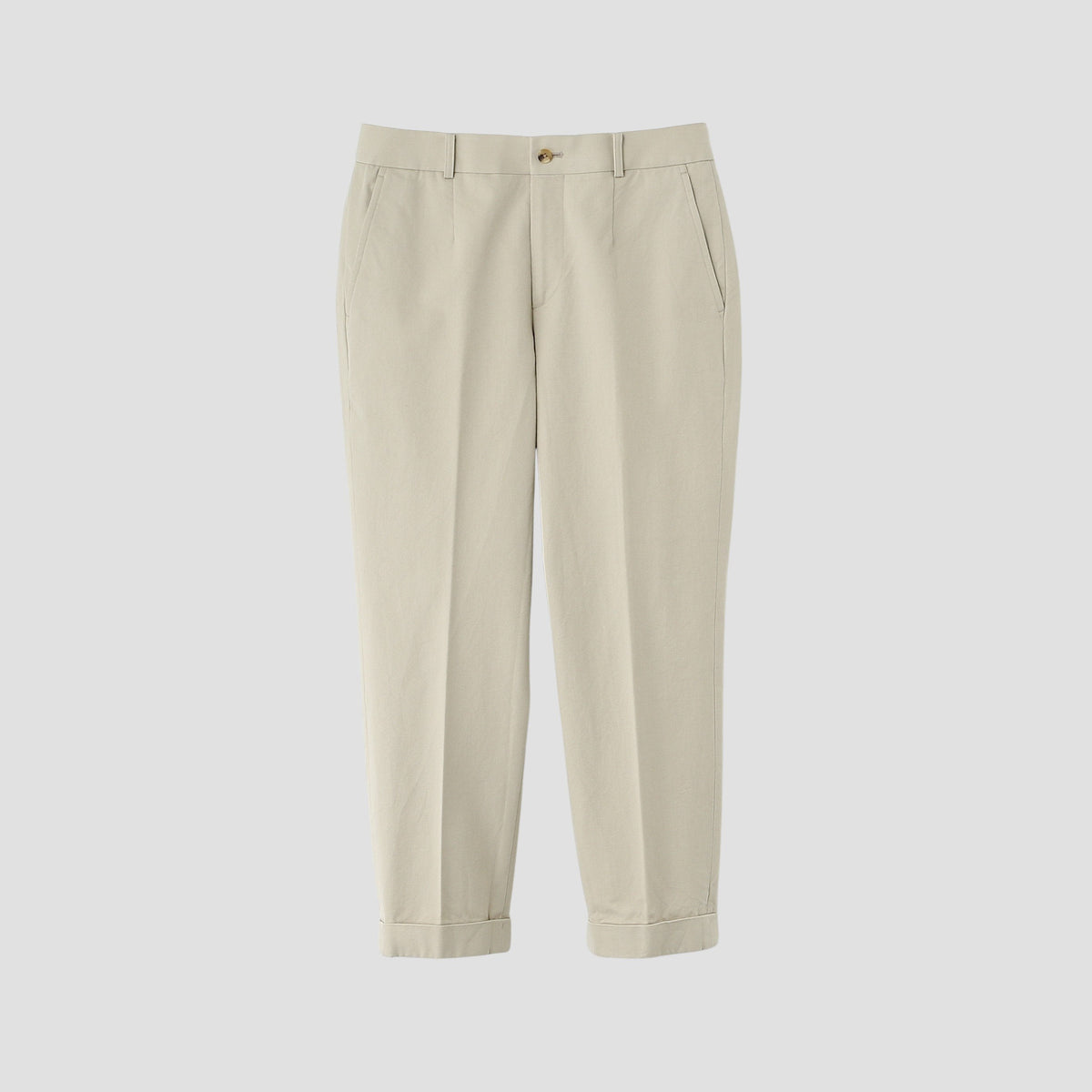 COTTON WOOL TWILL TROUSERS