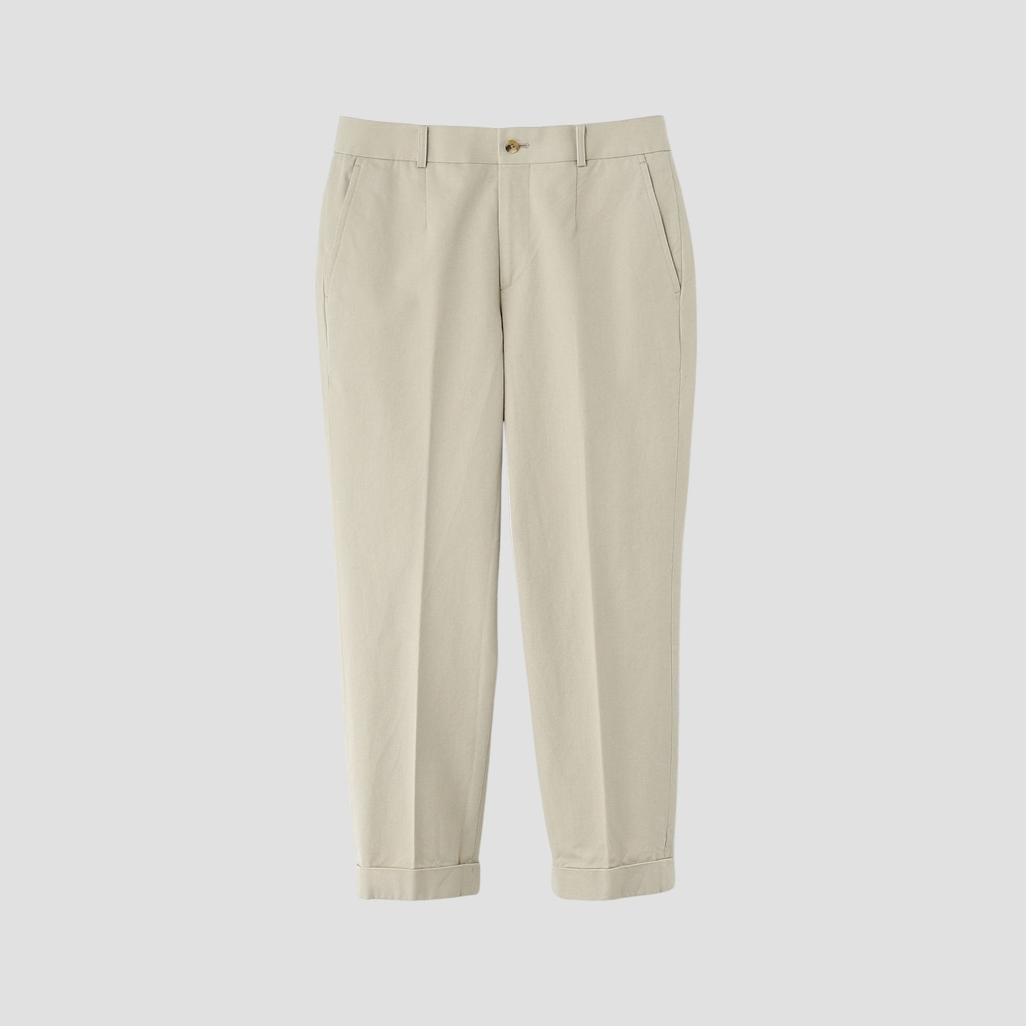 COTTON WOOL TWILL TROUSERS
