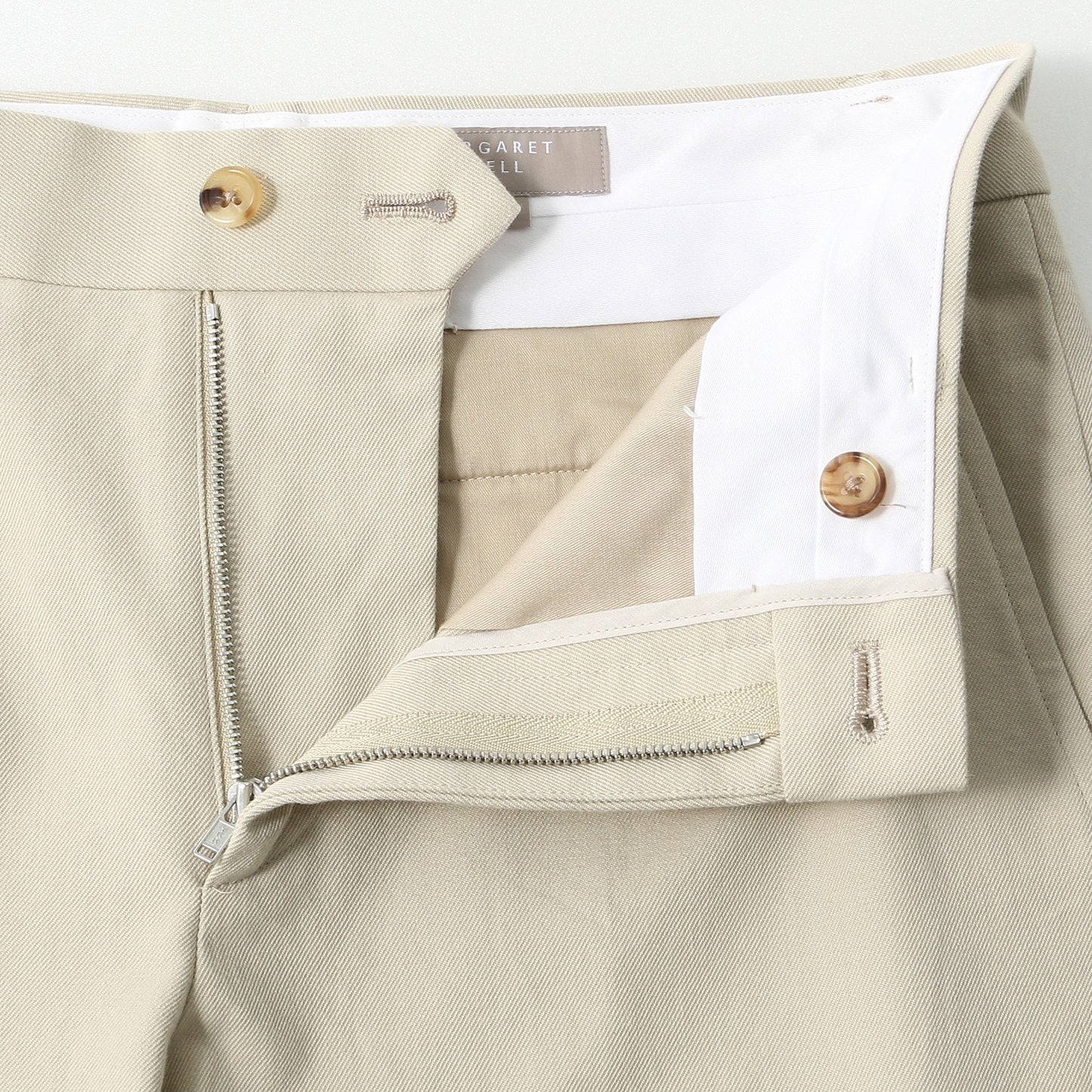 COTTON WOOL TWILL TROUSERS