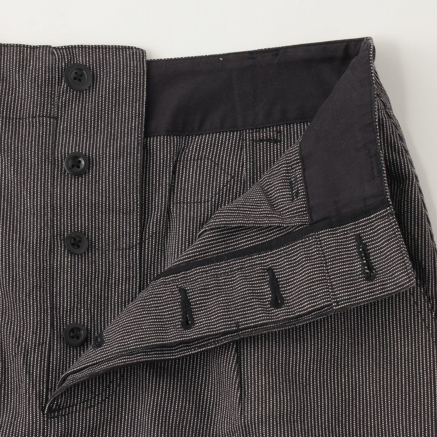 WORKWEAR STRIPE COTTON LINEN SKIRT