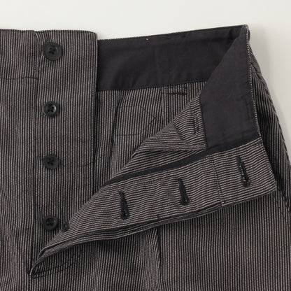 WORKWEAR STRIPE COTTON LINEN SKIRT