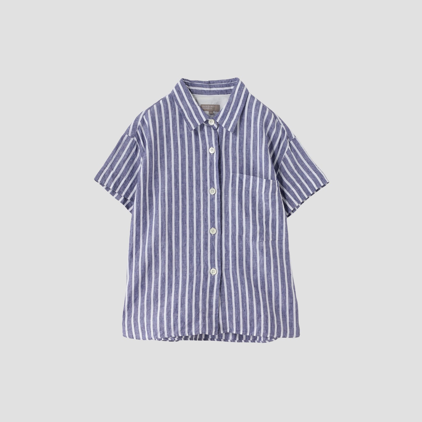 WIDE STRIPE LINEN SHIRT