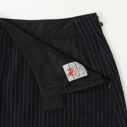 BROKEN STRIPE WOOL SKIRT