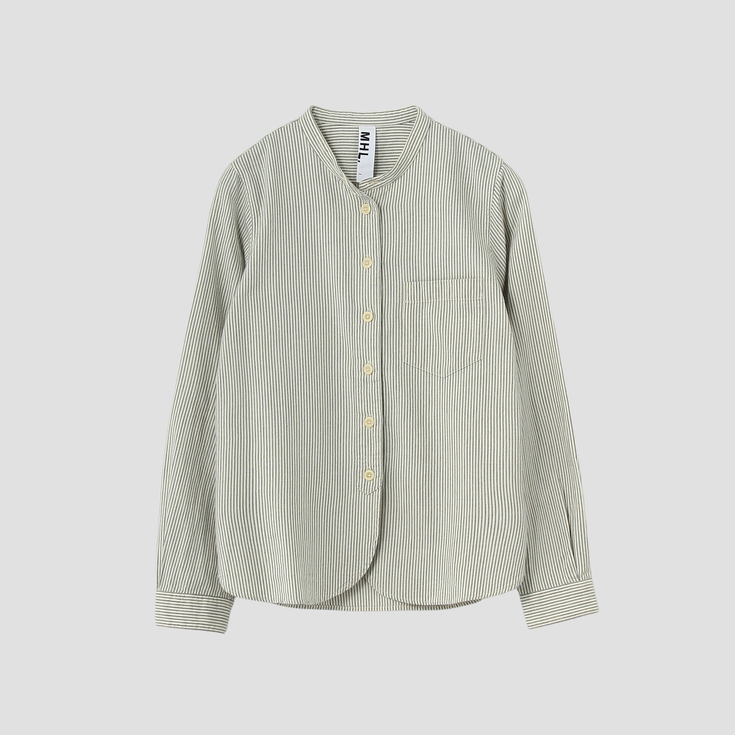 COTTON WOOL STRIPE SHIRT
