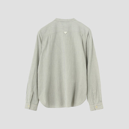 COTTON WOOL STRIPE SHIRT