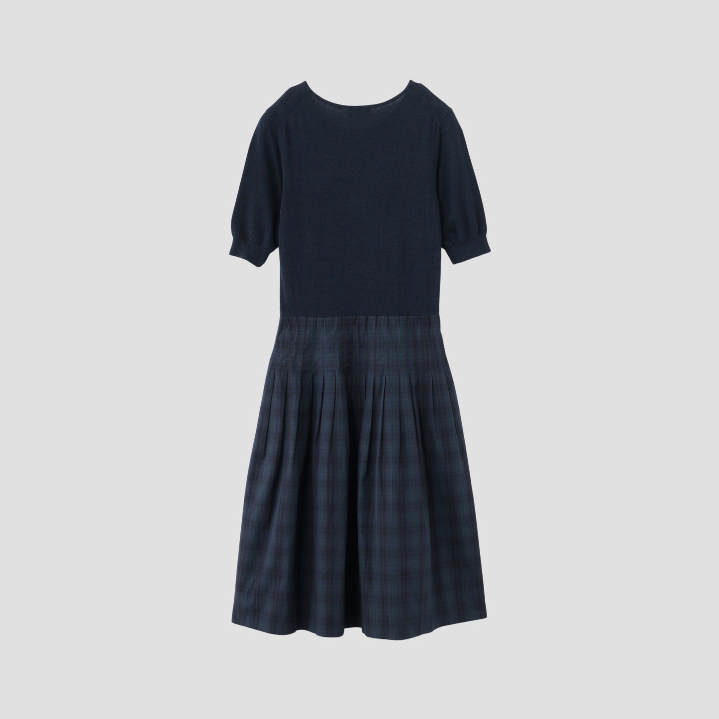TARTAN POPLIN COTTON DRESS